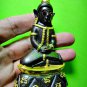 7335-THAI REAL AMULET NGUNG RED GEMS EYE MONKEY GAMBLING LUCK LP NEAN BLACK GOLD