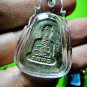 8921-THAI REAL TRIANGEL AMULET MONK GROUP BANGKLAN MASS BLESSING LP NGERN ALLOY