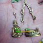 6476-THAI REAL AMULET CHINNARAJ BRONZE HAND CARVE 108 MONK MASS BLESSING WAT NOK