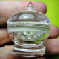 6890-REAL AMULET THAI SARIRA RELIC STONE HOLY SACRED BEAD STUPA WHITE CRYSTAL