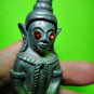 7334-THAI REAL AMULET NGUNG RED GEMS EYE MONKEY CHARMING LUCKY LP NEAN 2011 GRAY