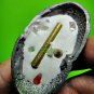 7334-THAI REAL AMULET NGUNG RED GEMS EYE MONKEY CHARMING LUCKY LP NEAN 2011 GRAY