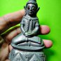 7334-THAI REAL AMULET NGUNG RED GEMS EYE MONKEY CHARMING LUCKY LP NEAN 2011 GRAY