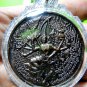 9368-REAL AMULET THAI WHEEL MEDAL PHA-NARAI GOD OF WISTFUL MIND 8 ARMS LP AUNT