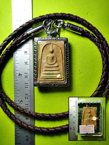 8178-SOMDEJ OLD CLAY SUCCESSFUL RICH WEALTH TABLET AMULET THAI CHARM REAL LP UPP