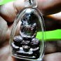 8383-MAGIC SCORPION RIDER MONK BRONZE STATUE LUCKY AMULET THAI REAL KUBA DHAMA