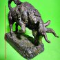 9440-REAL THAI AMULET HOLY BUFFALO COW PROTECTION GHOST BRONZE STATUE LP KALONG