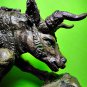 9440-REAL THAI AMULET HOLY BUFFALO COW PROTECTION GHOST BRONZE STATUE LP KALONG