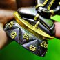 7335-THAI REAL AMULET NGUNG RED GEMS EYE MONKEY GAMBLING NEN LP NAEN BLACK GOLD