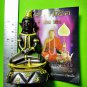 7335-THAI REAL AMULET NGUNG RED GEMS EYE MONKEY GAMBLING NEN LP NAEN BLACK GOLD