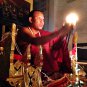 7335-THAI REAL AMULET NGUNG RED GEMS EYE MONKEY GAMBLING NEN LP NAEN BLACK GOLD