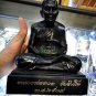 9224-REAL THAI AMULET BLACK BRONZE STATUE MEDITATION MONK LP TUAD PROTECTION OLD