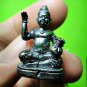 9116-THAI REAL AMULET LUCKY MONEY ATTRACT GUMAN BOY FIGURE BRONZE LP DUM BLACK