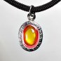6775-NATURAL THAI AMULET NAGA EYE MONK BLESS GEM CAVE STONE LEKLAI YELLOW GAMBLE