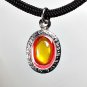 6775-NATURAL THAI AMULET NAGA EYE MONK BLESS GEM CAVE STONE LEKLAI YELLOW GAMBLE