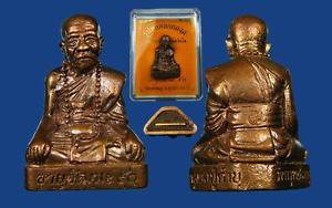 &agrave;&cedil;� THAI REAL AMULET FIGURE MINI STATUE MONK LP KAMBU LP NEN CoBLESS HEALTH STRONG