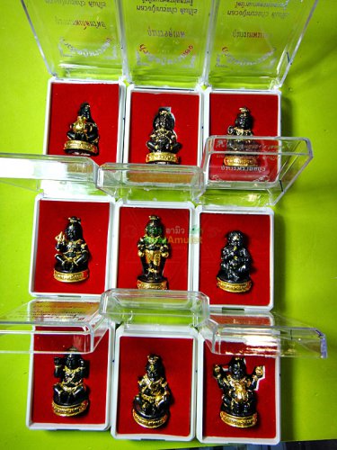 REAL THAI AMULET GUMAN BOY SPIRIT RICH LUCKY BONE LP NAEN NEN DOLL BLACK GOLD