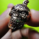 6711-GLOSSY SKULL PENDANT AMULET LUCKY MONEY RICH CHARM THAI REAL LP LEK COPPER