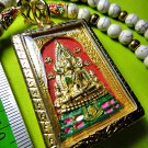6475-SOMDEJ PAINT THAI REAL AMULET CHINNARAJ LUCKY CHARM 108 MONK WAT NOK ORANGE