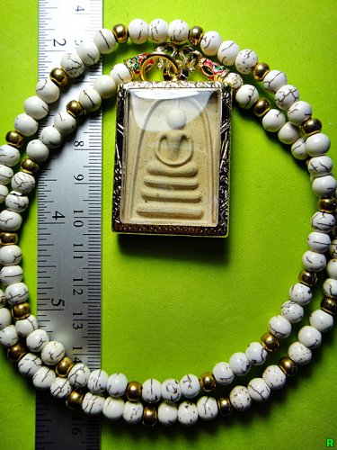 1757-AUTHENTIC THAI AMULET WEALTH RICH MONEY LUCKY SOMDEJ TABLET LP PAIR 8 PAN