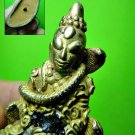 2309-THAI REAL AMULET NGUNG GAMBLE ALIEN FACE SNAKE COBRA AC KOM TAKUD YELLOW