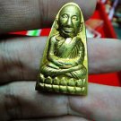 ก REAL THAI AMULET BRONZE LP TUAD BUDDHA 108 MONK Wat CHANGHAI BLESS LUCKY RICH