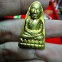 ก REAL THAI AMULET BRONZE LP TUAD BUDDHA 108 MONK Wat CHANGHAI BLESS LUCKY RICH