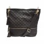 Dark Brown Leather Tassel Cross-body Messenger Bag