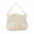 Whtie Press Leather Crossbody Purse
