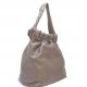 Leather Carryall Bucket Bag