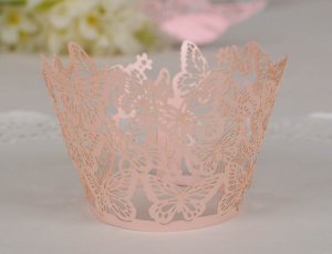 Laser cutting Butterfly Cupcake Wrapper 300pcs/lot Free shipping
