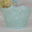 Laser cutting Butterfly Cupcake Wrappers blue color, 300pcs/lot Free shipping