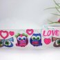Free shipping 7/8" 22mm valentine's day owl grosgrain ribbon 50yards/lot