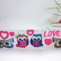 Free shipping 7/8" 22mm valentine's lover owl printed grosgrain ribbon 100yards/lot