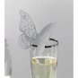 Silver Laser Cutting Butterfly Wedding Place Card,laser cut Butterfly party place cards