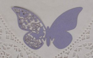 Purple Laser Cutting Butterfly Place Card,laser cut Butterfly party place cards