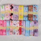 20yards Mixed 20 style printed grosgrain ribbon,DIY ribbons set