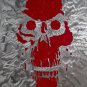 Nuclear Hangover textured aluminum metal art sculpture original OOAK halloween skull