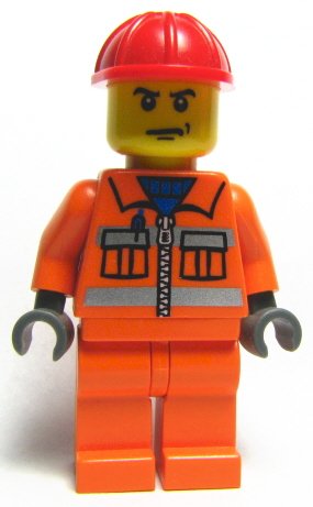 New Lego® Construction Worker Minifigure