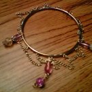 Handmade Amathyst Crystal and Glass Bracelet