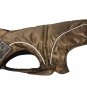 Dog Winter Jacket w/ Fleece Lining Brown 10" (XS) by DogBite