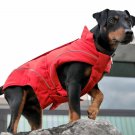 Dog Winter Coat w/ Fleece Lining Red 12" (S) by DogBite