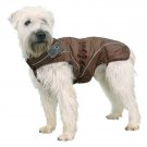 Dog Winter Jacket w/ Fleece Lining Brown 17.5" (M/L) by DogBite