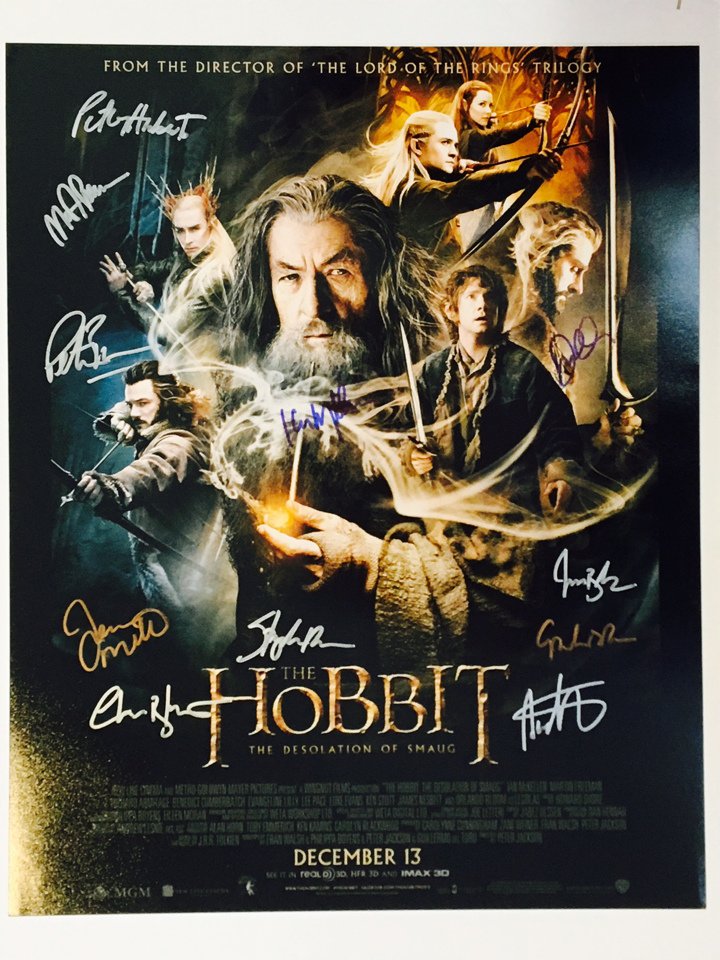 The Hobbit The Desolation of Smaug Cast Signed 16x20 Photo