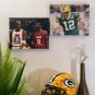 Aaron Rodgers Green Bay Packers Autographed RP 11x14 Canvas Print Wall Art