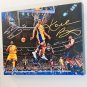 Kobe Bryant & Shaquille O'Neal Facsimile Autograph 11x14 Canvas Print Wall Art