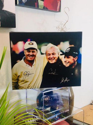 Jack Nicklaus, Gary Player & Arnold Palmer Autographed RP 11x14 Canvas Print Wall Art