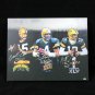 Green Bay Packers Quarterbacks Autograph Reprint 11x14 Canvas Wall Art