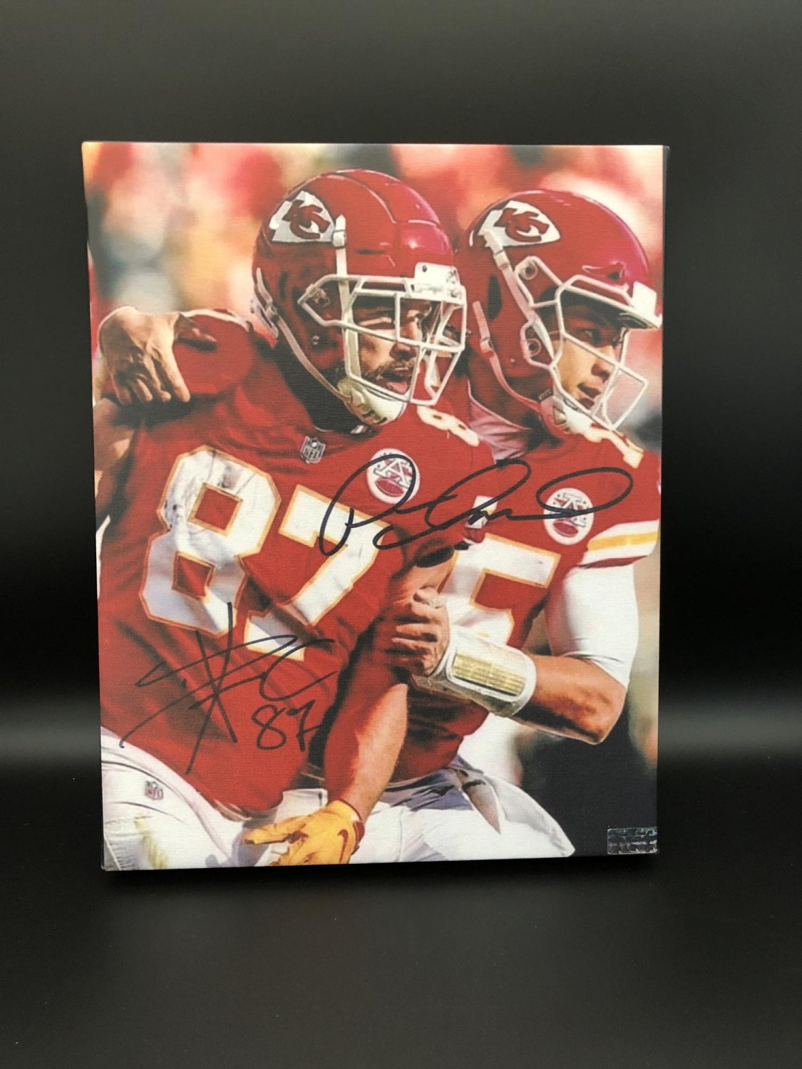 Patrick Mahomes & Travis Kelce Kansas City Chiefs Facsimile Autograph ...