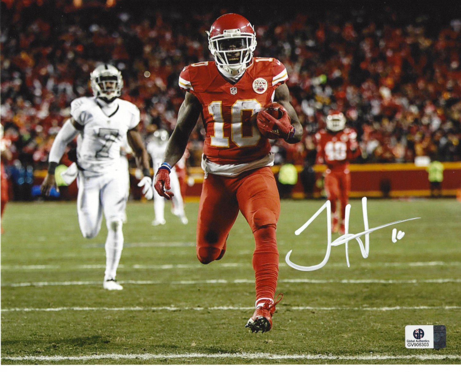 Tyreek Hill Kansas City Chiefs Autographed 8x10 Running Photograph